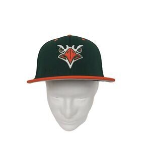The Game Pro Green and Orange Fitted Cap Size Large GP341 Large "H" Bird Logo